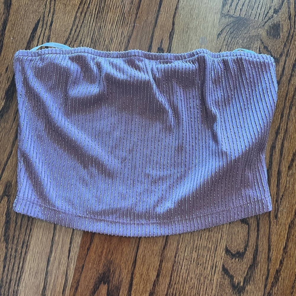 Beaded Pink Strapless Party Top
